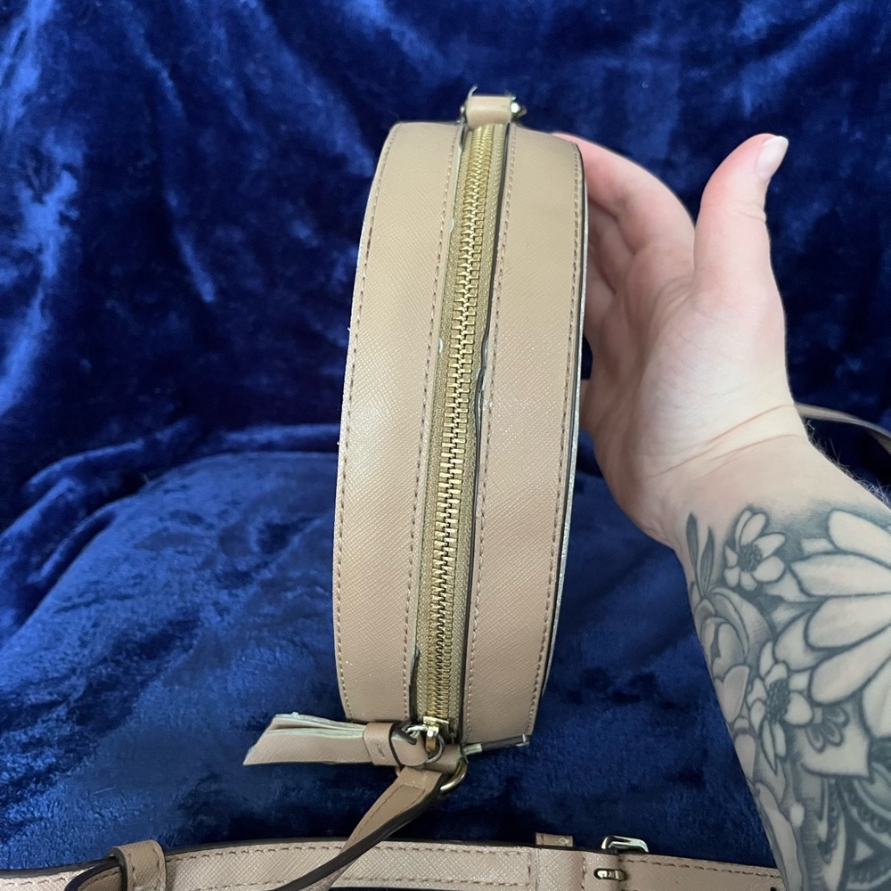 DKNY Cream and Tan Round Crossbody Bag - Picture 9 of 10
